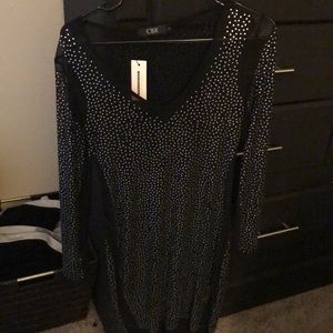 Sparkly long sleeve Mesh dress